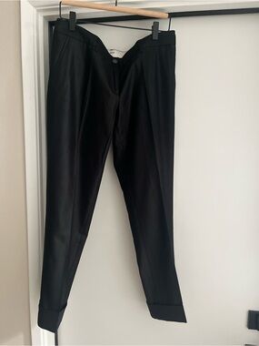 Vintage Hussein Chalayan Tailored Black Cropped Dress Pants